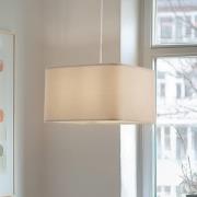 Kwadro hanglamp, beige, 40 x 40 cm, velours stof