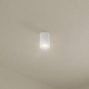 Carbon plafondlamp, wit, hoogte 10 cm, aluminium