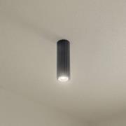 Carbon plafondlamp, zwart, hoogte 20 cm, aluminium