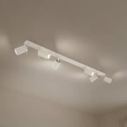 Ring plafondspot, beige, lengte 117 cm, staal, 6-lamps.