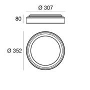 LED wandlamp Iside, zwart, metaal, Ø 35 cm, IP40