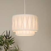 Hanglamp Wieka, beige, linnen, Ø 30 cm, E27