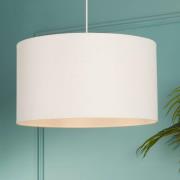 Hanglamp Rayna, Ø 50 cm, wit, linnen, E27