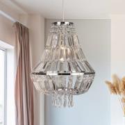 Hanglamp Dietana, helder/grijs, metaal, Ø 30 cm, E27