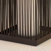 Solar LED terraslamp Sophelia, 36 cm, zwart, rotan