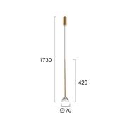 LED hanglamp Rina, goudkleurig/helder, Ø 7 cm, metaal/acryl