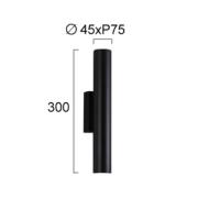 LED buiten wandlamp City, hoogte 30 cm, zwart, metaal