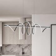 LED hanglamp Twist, kunststof zwart, 30 W, lengte 110 cm