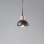 Seco hanglamp, Ø 18 cm, zwart, metaal/hout