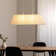 Hanglamp Miriel, 90 cm, textiel, hout