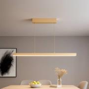 LED hanglamp Vayana, lengte 114 cm, zandkleurig, metaal, CCT