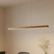 Lucande LED hanglamp Nihalo, hout, 122 cm, dimbaar, CCT
