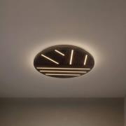 Lucande LED plafondlamp Orven, hout, Ø 50 cm, dimbaar