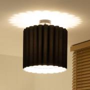 Plafondlamp Aria, zwart, microvezel, E27