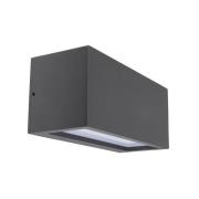 Buitenwandlamp Rilongo gesloten, up/down, aluminium, donkergrijs