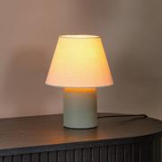 Tafellamp Macia, groen/beige, hoogte 27 cm, keramiek/stof