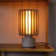 Tafellamp Lambres, taupe, hoogte 27 cm, metaal