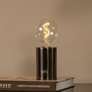 Accu-tafellamp Vivo, zwart-chroom, hoogte 22 cm, metaal