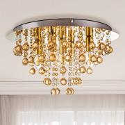 Plafondlamp London, Ø 46 cm, 5-lamps, goudkleurig, acrylglas