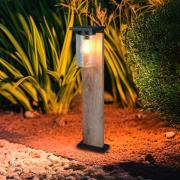Tuinpadverlichting ARDILA, houtlook, hoogte 65 cm, metaal/glas, IP44