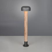 Tuinpadverlichting FRASER, houtlook, hoogte 85 cm, metaal, IP54