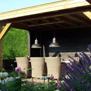 Buiten hanglamp Carla aluminium/antraciet