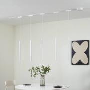Railsystem 48V Lumaro, pendel, buislamp, 5-lamps, wit, CCT