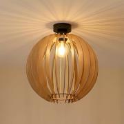 Plafondlamp Clay, Ø 40 cm, berkenmultiplex, E27