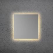 LED wandlamp BLADE Q, mat zilver, 34 x 34 cm, metaal dimbaar