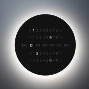 LED wandlamp BLADE O'CLOCK, zwart, Ø 59 cm Metalen wandklok