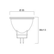 Sylvania LED reflectorlamp GU4 MR11 4W 4.000K 36° 345lm