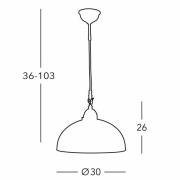 Kolarz hanglamp Nonna Ø 30 cm hert goudkleurig Rand glad