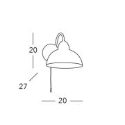 Kolarz wandlamp Nonna, Ø 20 cm, citroenen, gladde rand