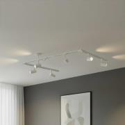 Lindby railsystem Linaro, GU10, 6-lamps, wit, C-vorm