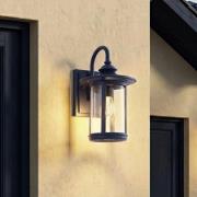 Lindby buitenwandlamp Zayn, blauw, glas, hoogte 33 cm, IP23