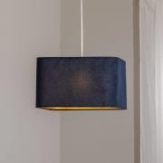 Kwadro hanglamp, donkerblauw, 40 x 40 cm, velours stof