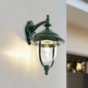 Lindby buitenwandlamp Clint, groen, down, IP44