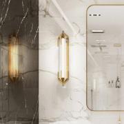 LED wandlamp ESPADA goud geborsteld Breedte 70 cm Metaal IP44