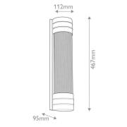 wandlamp WILLARD, brons, hoogte 47 cm, metaal/glas, 2x E14