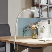 Lindby schroefklemlamp Jyla, mat wit, GX53, flexibele arm