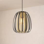 Hanglamp Encinitos, zwart/messing, Ø 25,5 cm