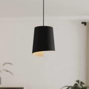 Hanglamp Bolivia zwart/zandkleur, 1-lamp