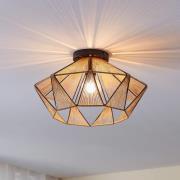 Plafondlamp Adwickle, een kap van natuurgaren