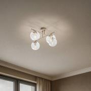 Plafondlamp Zoe, beige, lengte 51 cm, glas, 4-lamps, E14