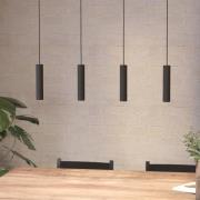 Almudaina LED hanglamp, zwart, lengte 84 cm, 4-lamps,