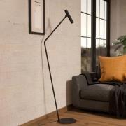 Almudaina LED vloerlamp, zwart, hoogte 157 cm, staal