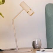 LED tafellamp Caminia, hoogte 48,5 cm, zandkleurig, staal