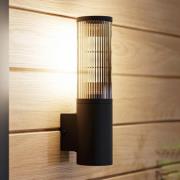 Salle buitenwandlamp, hoogte 31 cm, zwart, aluminium
