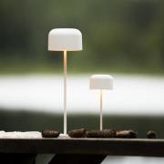 LED tafellamp Lille, hoogte 20 cm, wit, IP54, USB