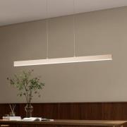 LED hanglamp Silvano, zandkleurig, lengte 115 cm, CCT, touchdimmer